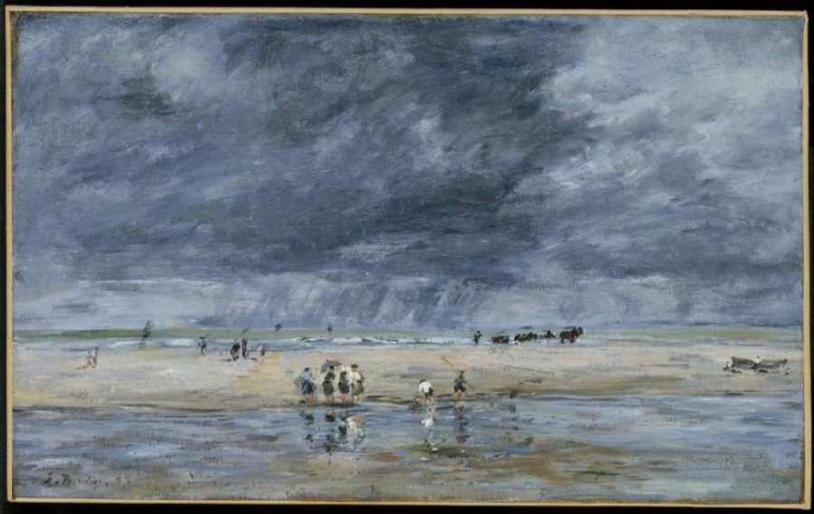 Figures on the Beach. Eugene Boudin.